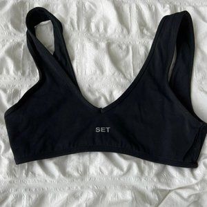 Set active black sports bra sportbody -XS